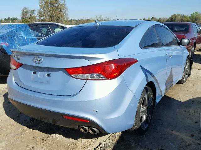 KMHDH6AE1DU019089 - 2013 HYUNDAI ELANTRA CO BLUE photo 4