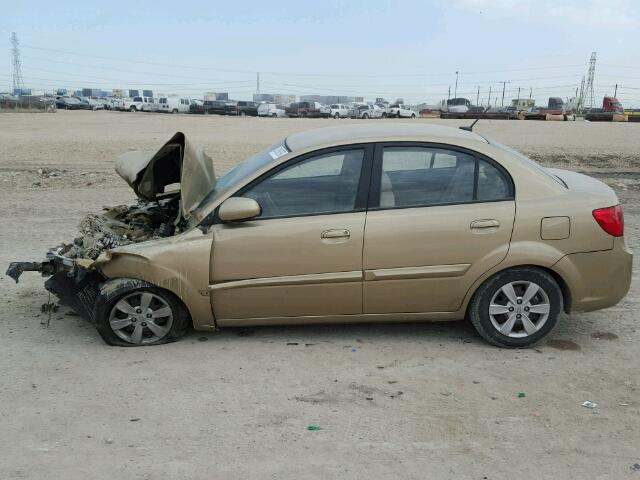 KNADH4A30A6638402 - 2010 KIA RIO LX BEIGE photo 9