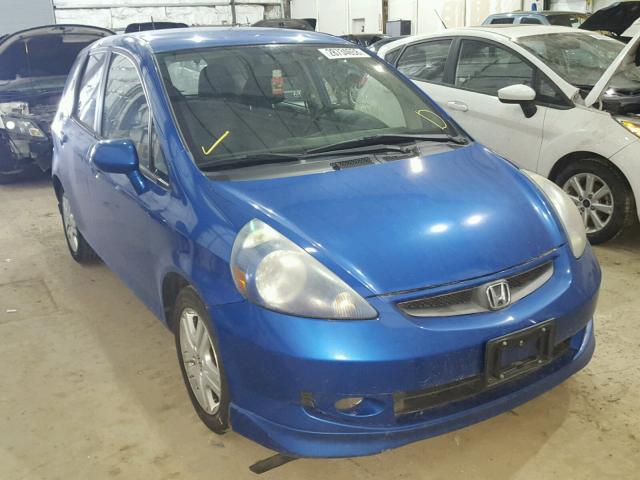 JHMGD37618S032694 - 2008 HONDA FIT SPORT BLUE photo 1