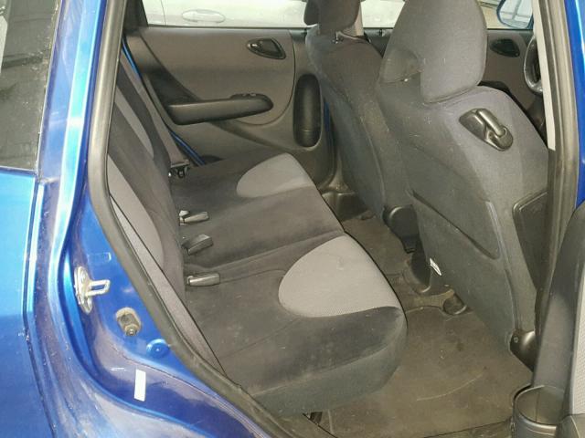 JHMGD37618S032694 - 2008 HONDA FIT SPORT BLUE photo 6