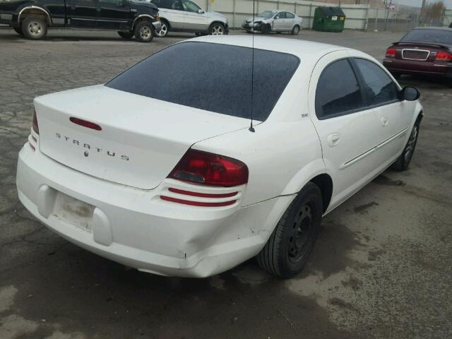 1B3EJ46X71N713031 - 2001 DODGE STRATUS SE WHITE photo 4