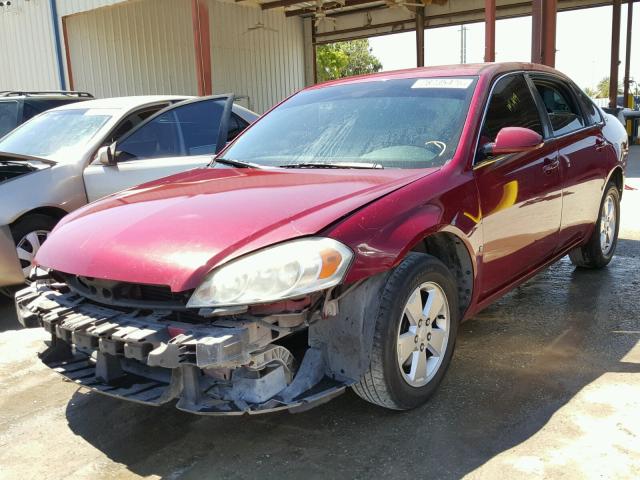 2G1WT58K189255755 - 2008 CHEVROLET IMPALA LT RED photo 2