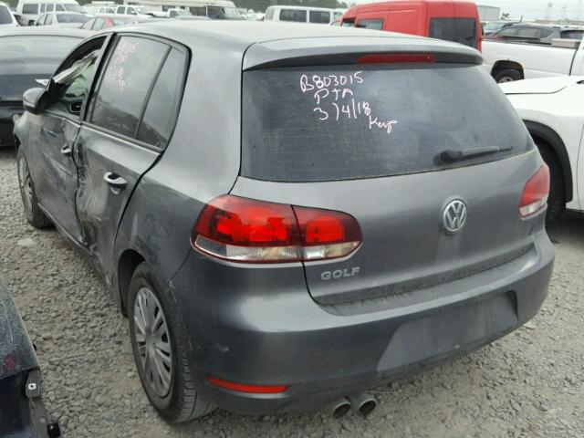 WVWDA7AJ2BW252413 - 2011 VOLKSWAGEN GOLF 灰色 照片 3