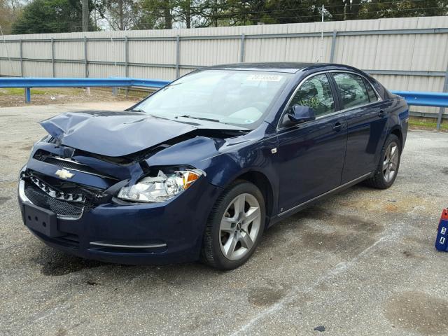 1G1ZH57B184259274 - 2008 CHEVROLET MALIBU 1LT BLUE photo 2