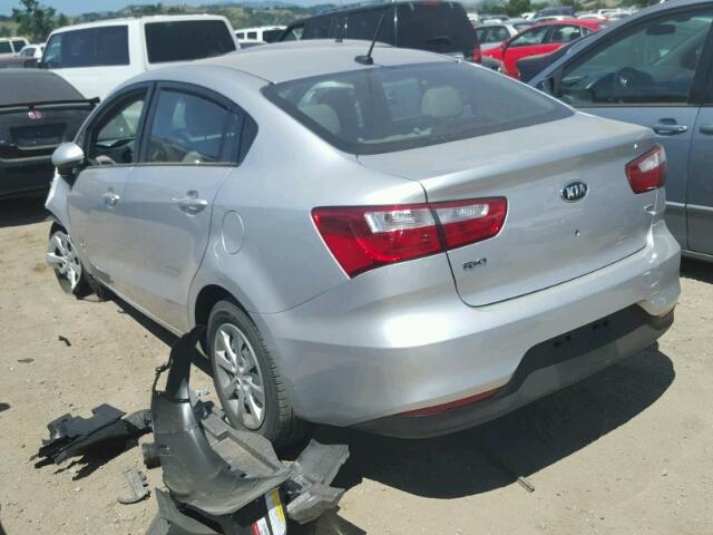 KNADM4A38G6572685 - 2016 KIA RIO LX SILVER photo 3