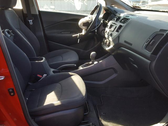 KNADN5A30D6208369 - 2013 KIA RIO EX RED photo 5