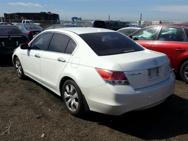 1HGCP36848A067845 - 2008 HONDA ACCORD EXL WHITE photo 3