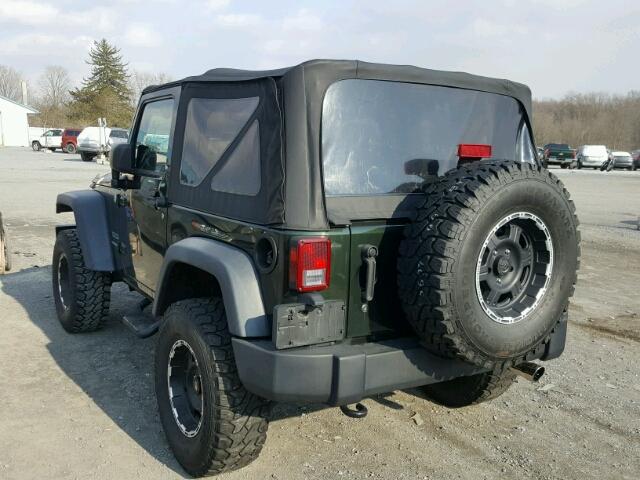 1J4AA2D1XBL504437 - 2011 JEEP WRANGLER S GREEN photo 3