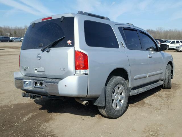 5N1BA08CX7N714439 - 2007 NISSAN ARMADA SE SILVER photo 4