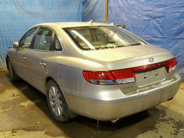 KMHFC46D39A372728 - 2009 HYUNDAI AZERA GLS BEIGE photo 3