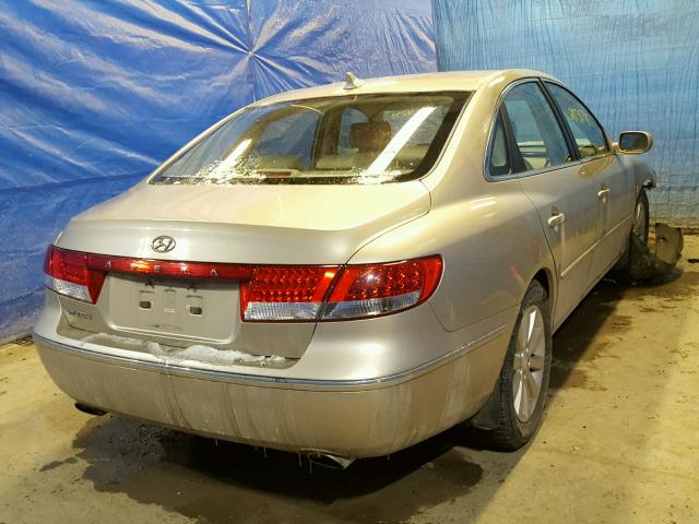 KMHFC46D39A372728 - 2009 HYUNDAI AZERA GLS BEIGE photo 4