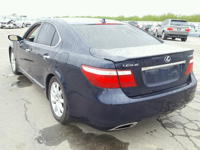 JTHBL46F675045717 - 2007 LEXUS LS 460 BLUE photo 3