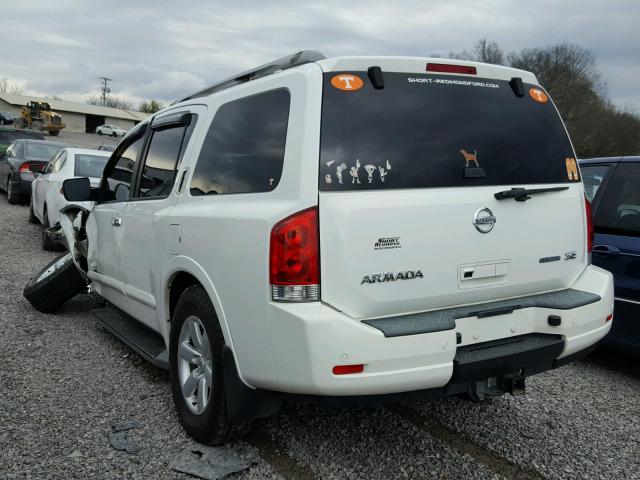 5N1BA08CX8N615461 - 2008 NISSAN ARMADA SE WHITE photo 3