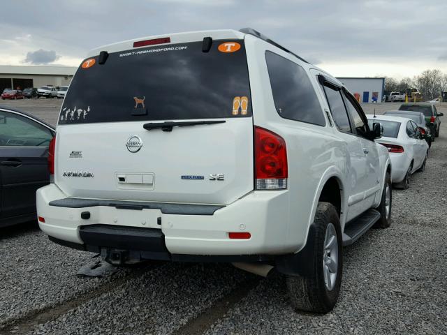 5N1BA08CX8N615461 - 2008 NISSAN ARMADA SE WHITE photo 4