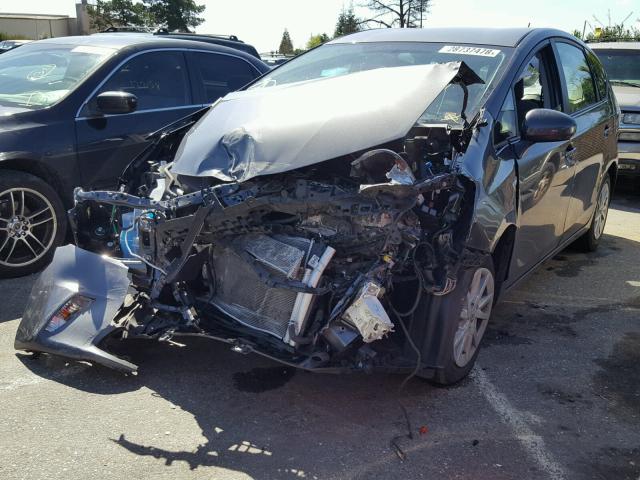 JTDZN3EU9D3225561 - 2013 TOYOTA PRIUS V GRAY photo 2