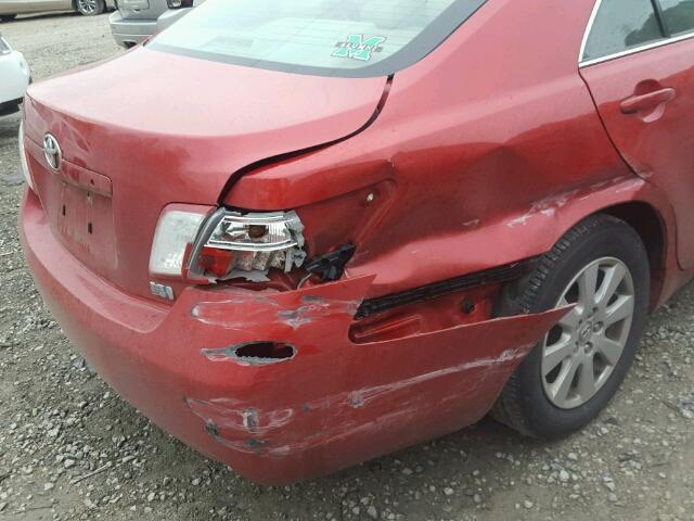 4T1BB46K59U106805 - 2009 TOYOTA CAMRY HYBR RED photo 9