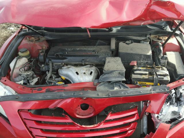 4T1BE46K67U055576 - 2007 TOYOTA CAMRY NEW RED photo 7