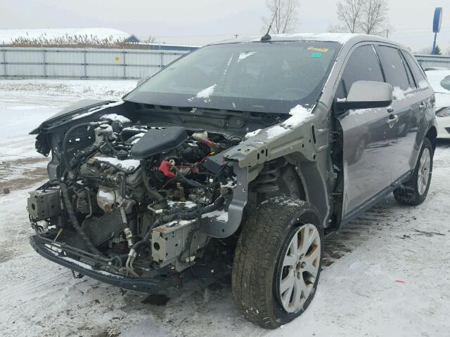 2FMDK48C48BA69555 - 2008 FORD EDGE SEL GRAY photo 2