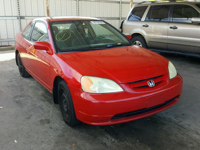1HGEM22912L021525 - 2002 HONDA CIVIC EX წითელი ფოტო 1