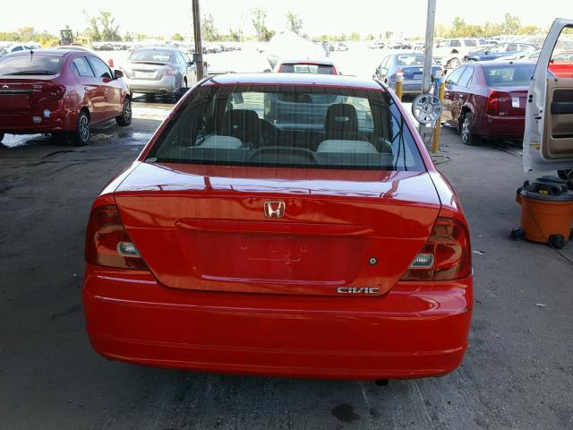 1HGEM22912L021525 - 2002 HONDA CIVIC EX RED photo 10