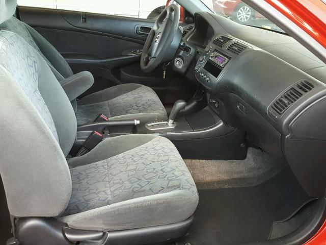 1HGEM22912L021525 - 2002 HONDA CIVIC EX წითელი ფოტო 5