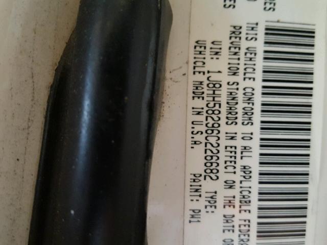 1J8HH58296C226682 - 2006 JEEP COMMANDER WHITE photo 10