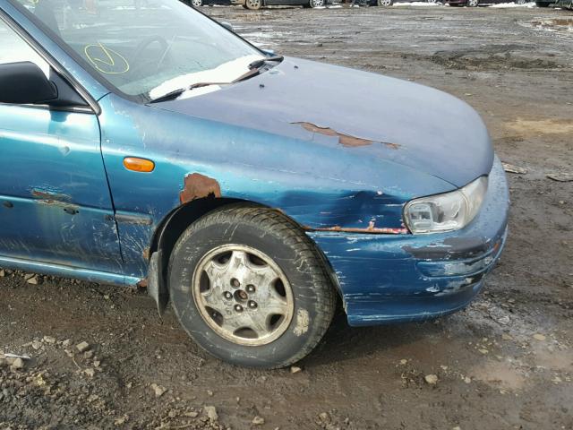 JF1GM6356SH412558 - 1995 SUBARU IMPREZA L BLUE photo 9