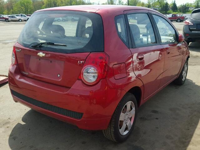 KL1TD66EX9B609497 - 2009 CHEVROLET AVEO LS RED photo 4