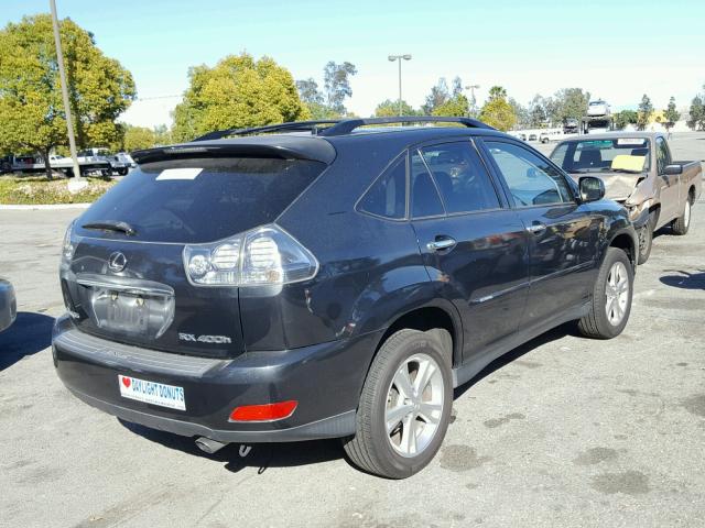 JTJHW31U082069983 - 2008 LEXUS RX 400H CHARCOAL photo 4