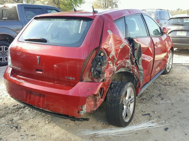 5Y2SP67079Z406945 - 2009 PONTIAC VIBE RED photo 4