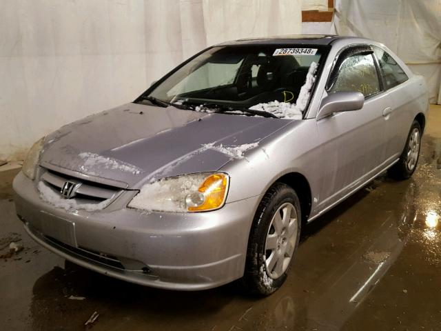 1HGEM21962L002521 - 2002 HONDA CIVIC EX ვერცხლისფერი ფოტო 2