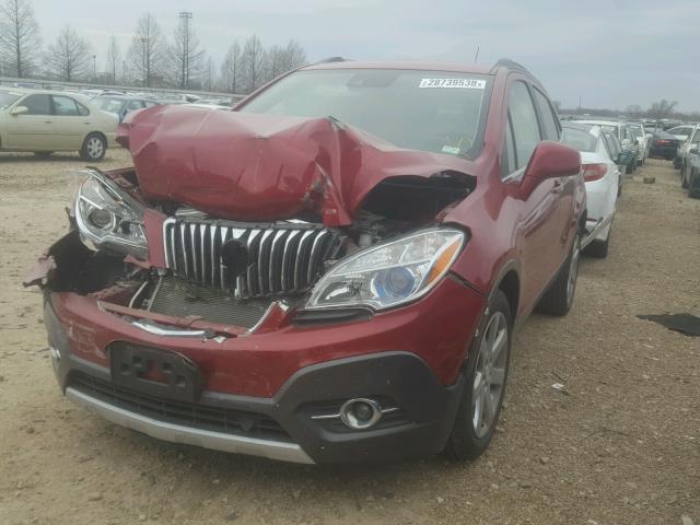 KL4CJDSB1DB202026 - 2013 BUICK ENCORE PRE RED photo 2