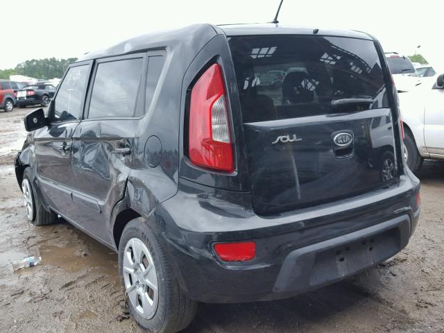 KNDJT2A57C7417564 - 2012 KIA SOUL BLACK photo 3