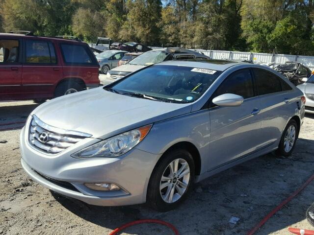 5NPEC4AC5BH142184 - 2011 HYUNDAI SONATA SE BLUE photo 2