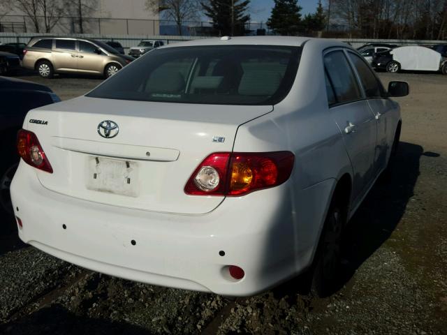 1NXBU40E29Z118732 - 2009 TOYOTA COROLLA BA WHITE photo 4