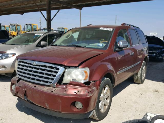 1A8HX58P77F552169 - 2007 CHRYSLER ASPEN LIMI BURGUNDY photo 2