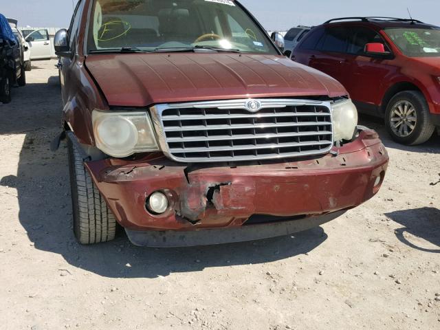 1A8HX58P77F552169 - 2007 CHRYSLER ASPEN LIMI 勃艮第红 照片 9