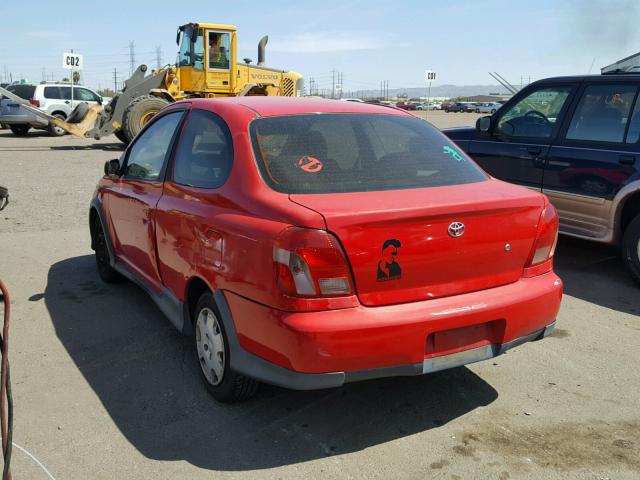 JTDAT123310126122 - 2001 TOYOTA ECHO RED photo 3