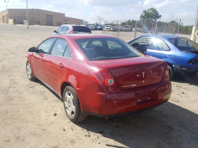 1G2ZF58BX74129332 - 2007 PONTIAC G6 VALUE L RED photo 3