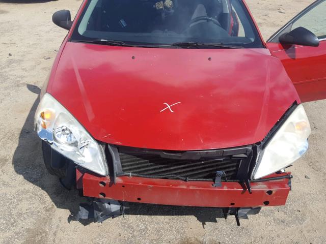 1G2ZF58BX74129332 - 2007 PONTIAC G6 VALUE L RED photo 7