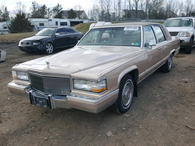 1G6DW54E0NR701338 - 1992 CADILLAC BROUGHAM BEIGE photo 2