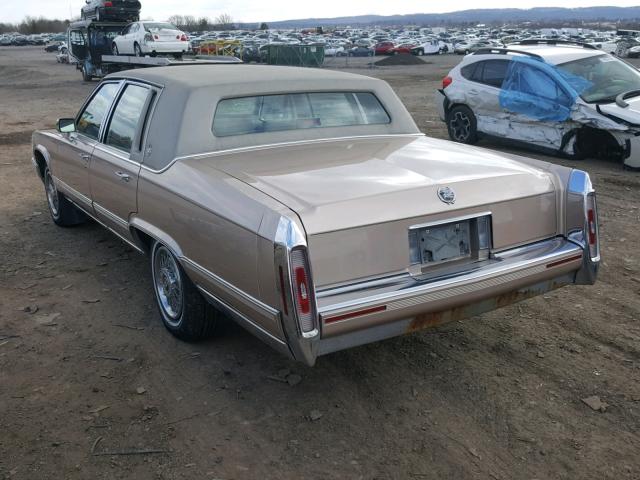 1G6DW54E0NR701338 - 1992 CADILLAC BROUGHAM BEIGE photo 3