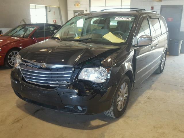 2A8HR64X18R614536 - 2008 CHRYSLER TOWN & COU BLACK photo 2