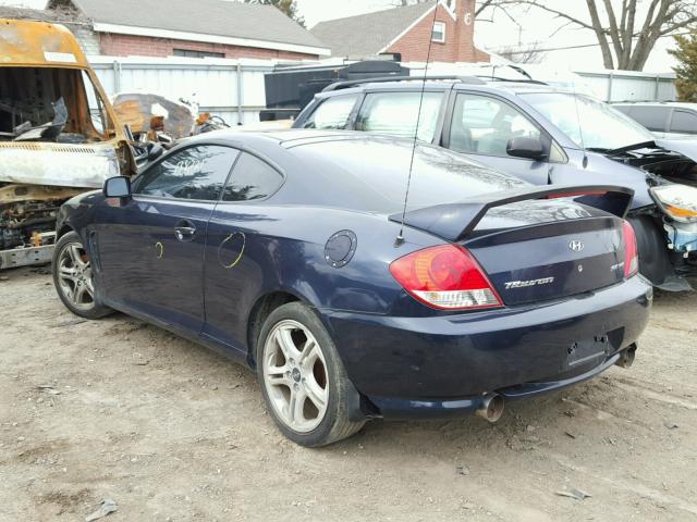 KMHHN65F26U188490 - 2006 HYUNDAI TIBURON GT BLUE photo 3