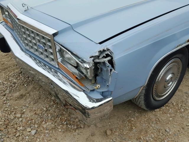 2FABP70F2HX113775 - 1987 FORD CROWN VICT BLUE photo 9