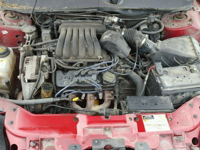 1FAFP53201A279225 - 2001 FORD TAURUS SE RED photo 7