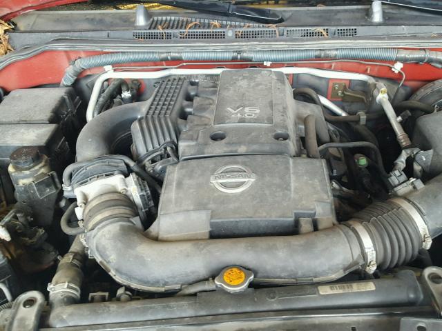 1N6AD07U96C439879 - 2006 NISSAN FRONTIER C RED photo 7