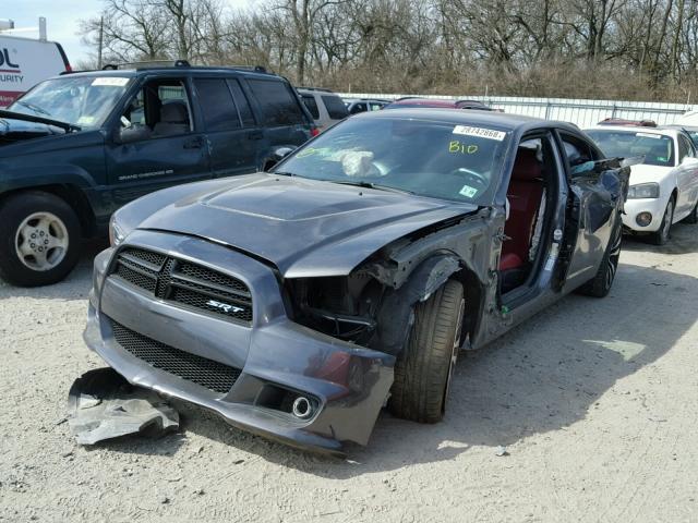 2C3CDXEJ0EH230060 - 2014 DODGE CHARGER SR GRAY photo 2