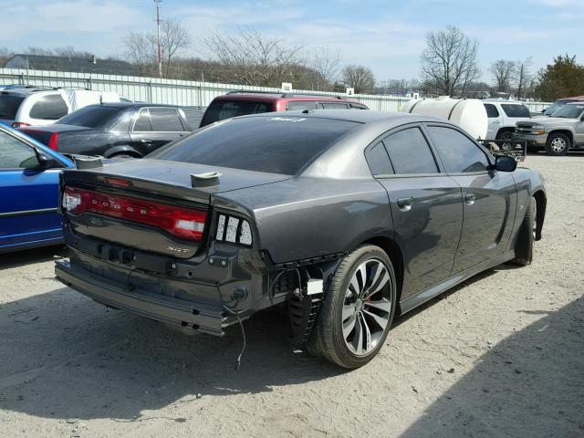 2C3CDXEJ0EH230060 - 2014 DODGE CHARGER SR GRAY photo 4