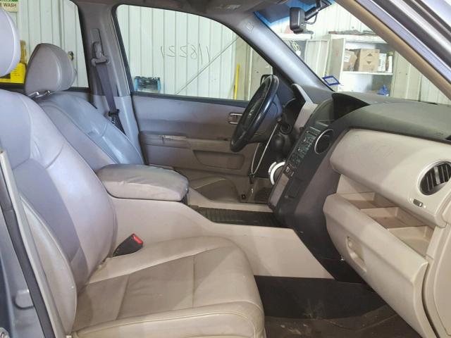 5FNYF38599B013928 - 2009 HONDA PILOT EXL GRAY photo 5